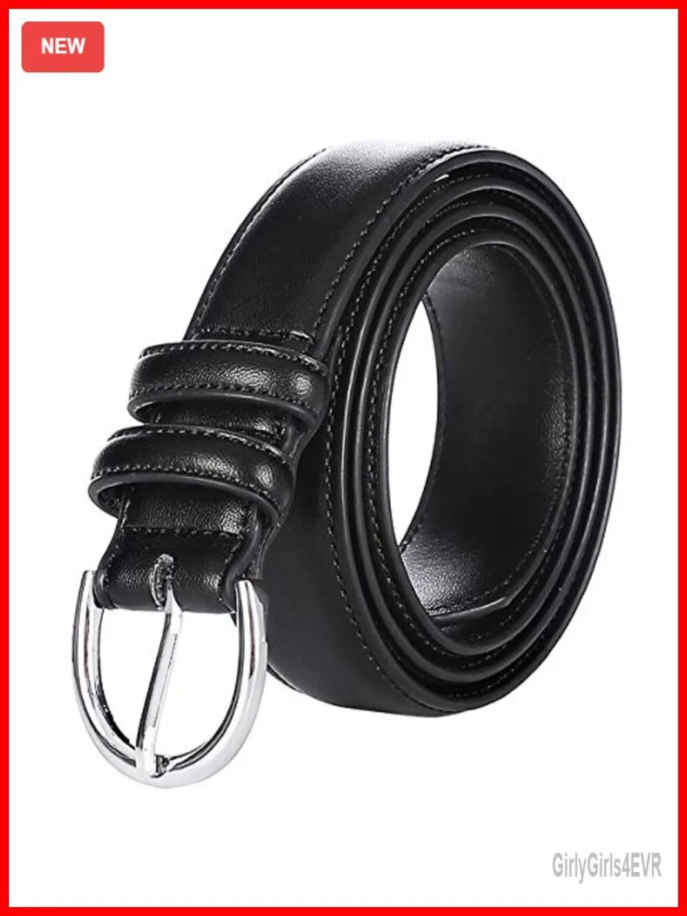 Genuine Leather Dress Belt Single Prong Buckle Classic Office Casual